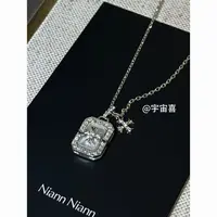 坠链均925银贝壳 I1-554【贝壳方形米子花925银项链细链】