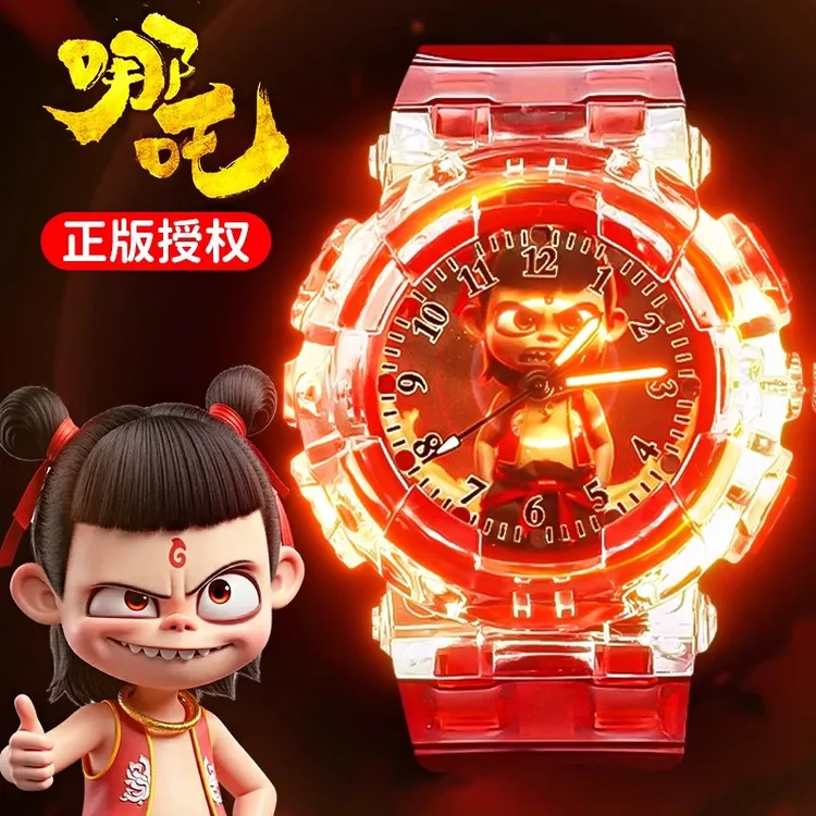 哪吒儿童手表玩具男孩电子表幼儿园3岁6宝宝网红幼儿园生日礼物咤