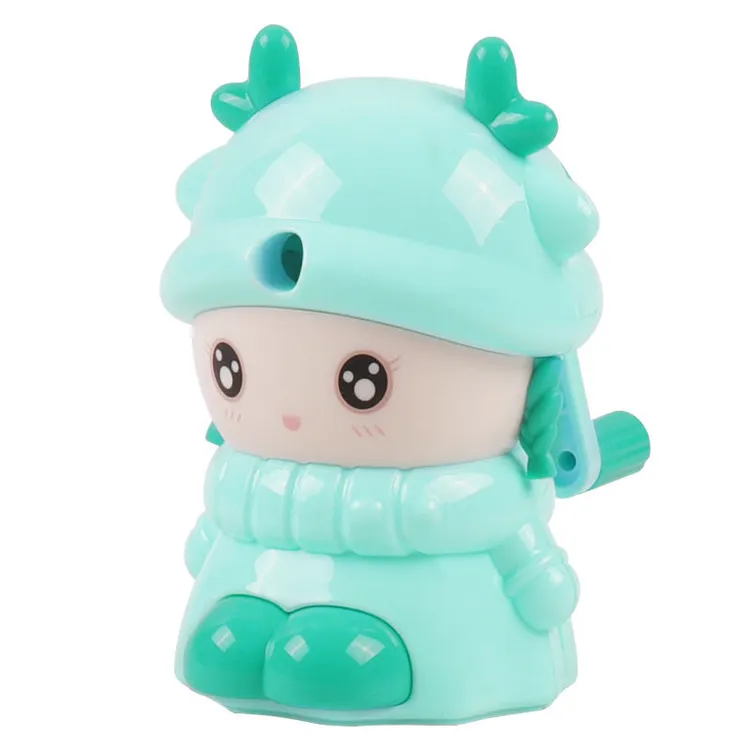 小龙女学生转笔刀自动进铅卡通削笔机器耐用手摇卷笔刀螺旋铅笔刨