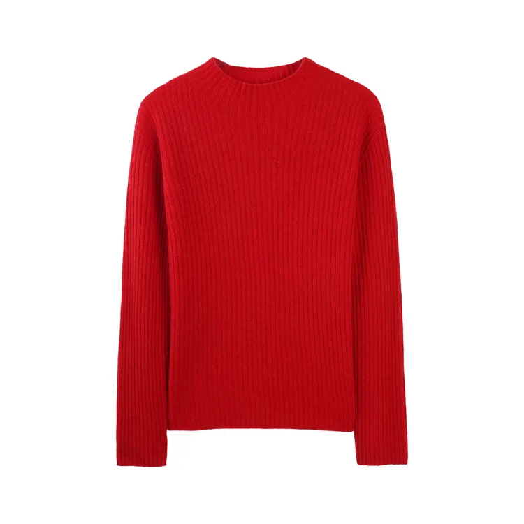 【坑条半高领】全羊毛打底衫 BM672X05368