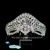 8067ETE韩式白纱皇冠生日公主奢华高端婚礼跟妆皇冠新娘头饰 