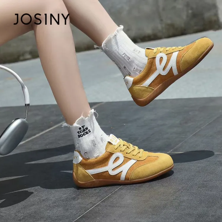 卓诗尼复古内增高德训鞋女款2025新款软底板鞋时尚百搭平底休闲鞋