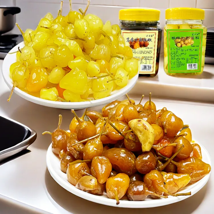 广西七彩泡椒新鲜脆口香辣酱菜酸辣鲜香下饭特产