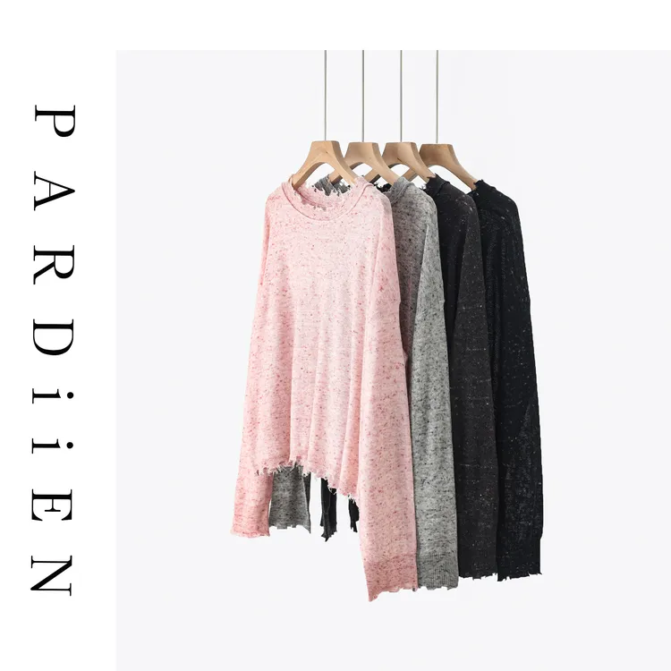 【北总严选】帕迪恩针织毛边破洞圆领衫25PD-57209