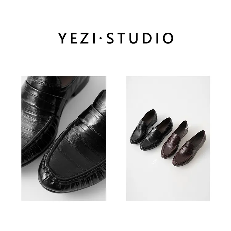 【深海磷光】重工品质英伦风鳗.鱼皮褶皱通勤舒适乐福鞋25449019