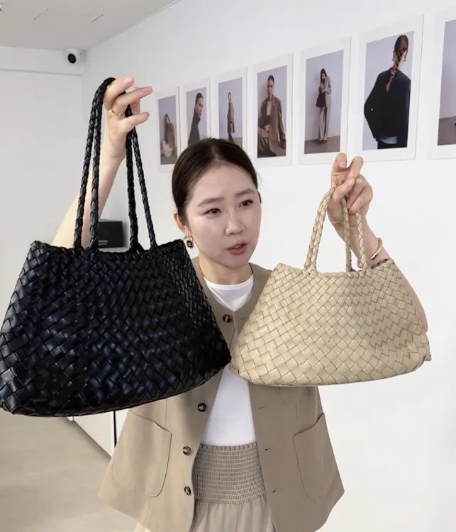 widelia夏季新款韩系菜篮子复古百搭编织包