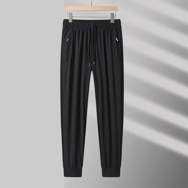 透气薄款速干户外夏季男士直筒裤弹力冰丝裤跑步高弹休闲裤大码