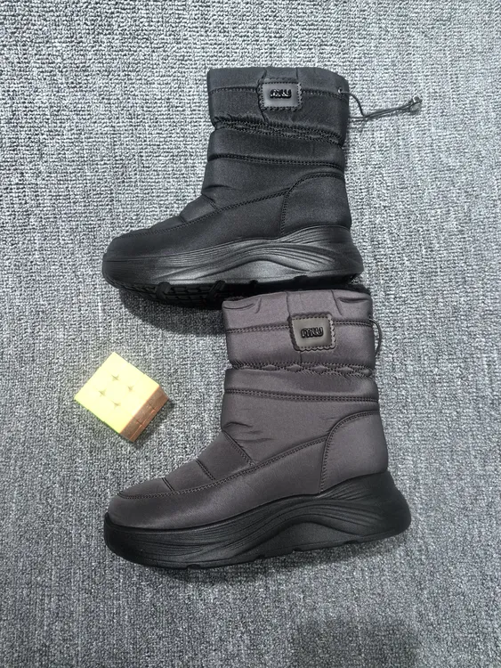 休闲风松糕底棉靴/毛靴纯色棉鞋冬季潮流风保暖妈妈鞋