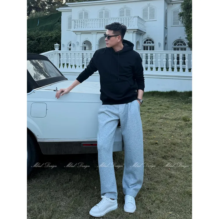 MBNL-F「Marl Gray.清花」秦磊男装梳棉并条工艺休闲裤LL-SKZ2078