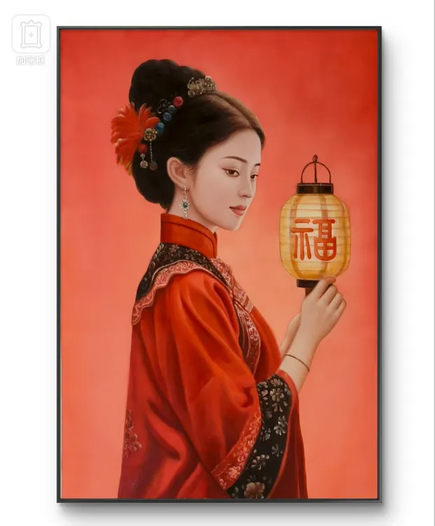 纯手工人物陈顺强油画60-90美女挂画适用于酒店玄关卧室床头
