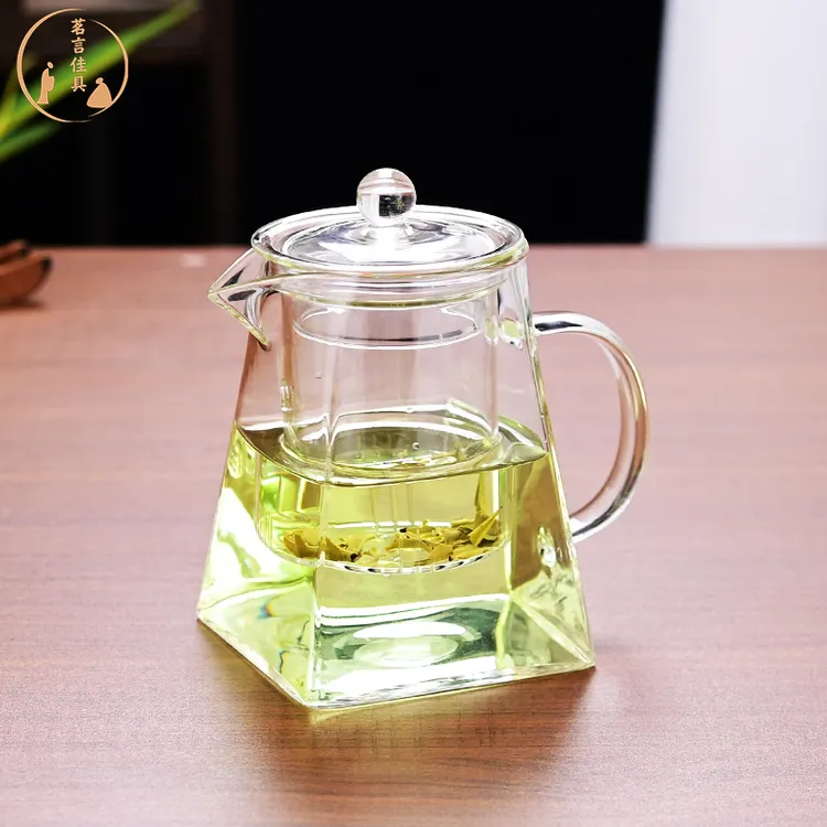 加厚玻璃泡茶壶耐热过滤泡茶器家用透明茶具中式方形电陶炉煮茶壶