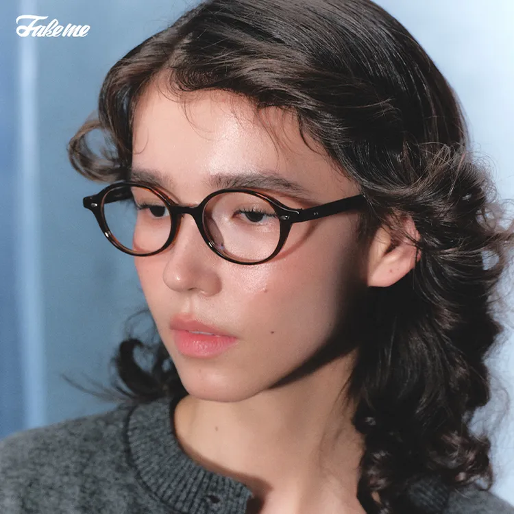 Fakeme（达人专属）板材ins复古圆框光学镜架鬼马少女感书呆子dowdy
