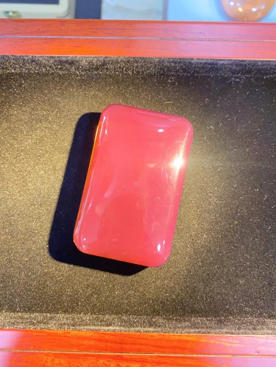 《溢彩珠宝》缅甸琥珀，色标紫粉茶方牌，茶色特别浓郁像我们的普洱茶