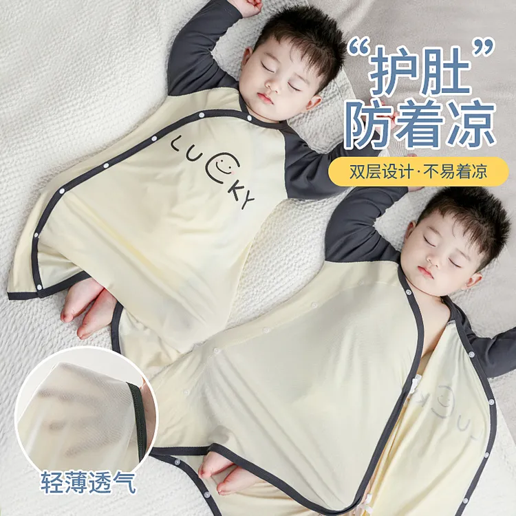 婴儿莫代尔秋季睡袋新生小月龄睡衣男宝宝春秋款睡袍四季通用衣服