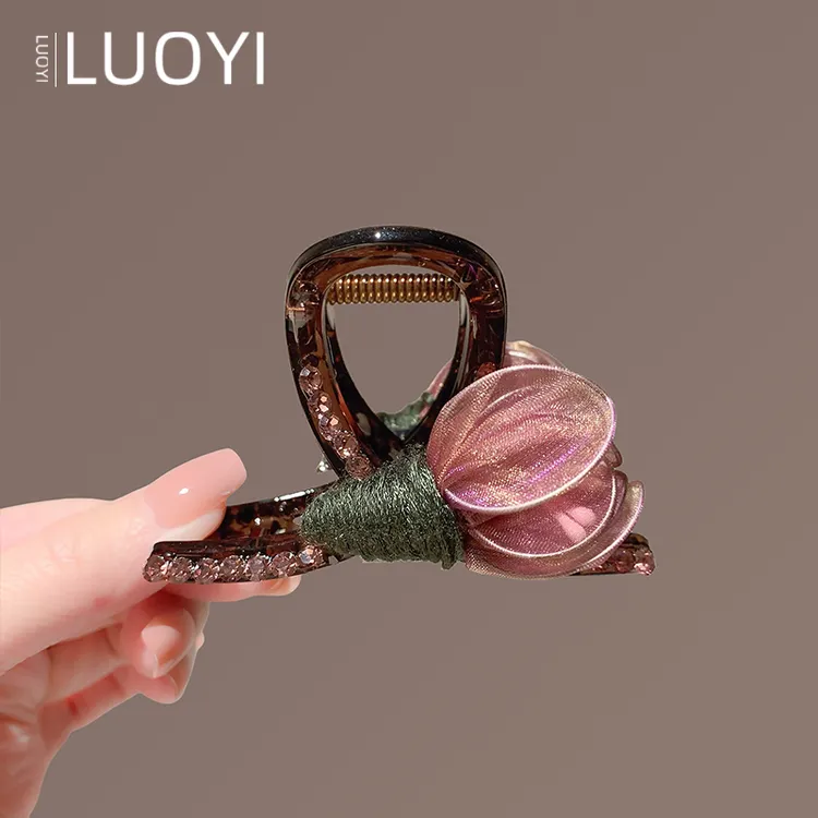 约8厘米发夹 日韩鲨鱼夹简约时尚发夹花朵甜美发卡复古头饰发饰