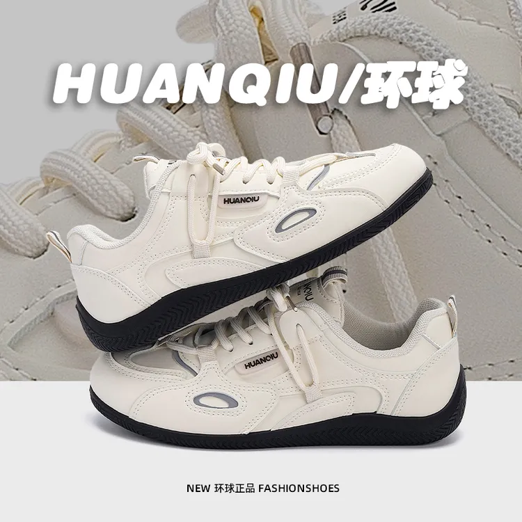 环球内增高小白鞋女学生ins百搭女鞋2025秋季新款休闲德训鞋板鞋