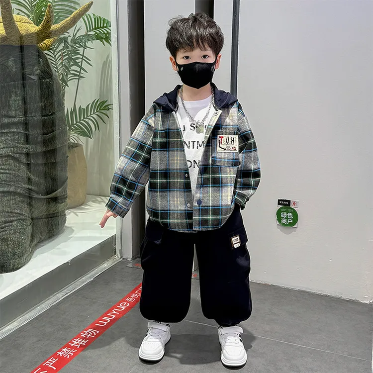 男童套装春秋款2025新款儿童秋装三件套中小童休闲运动服