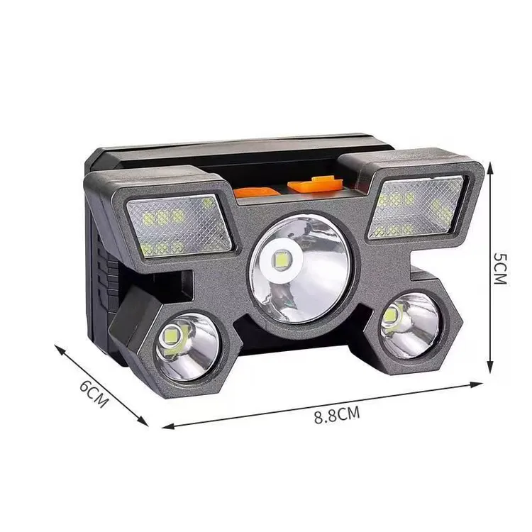 Bikalih-强光超亮五核头灯可充电户外钓鱼头灯LED头戴式矿灯多功