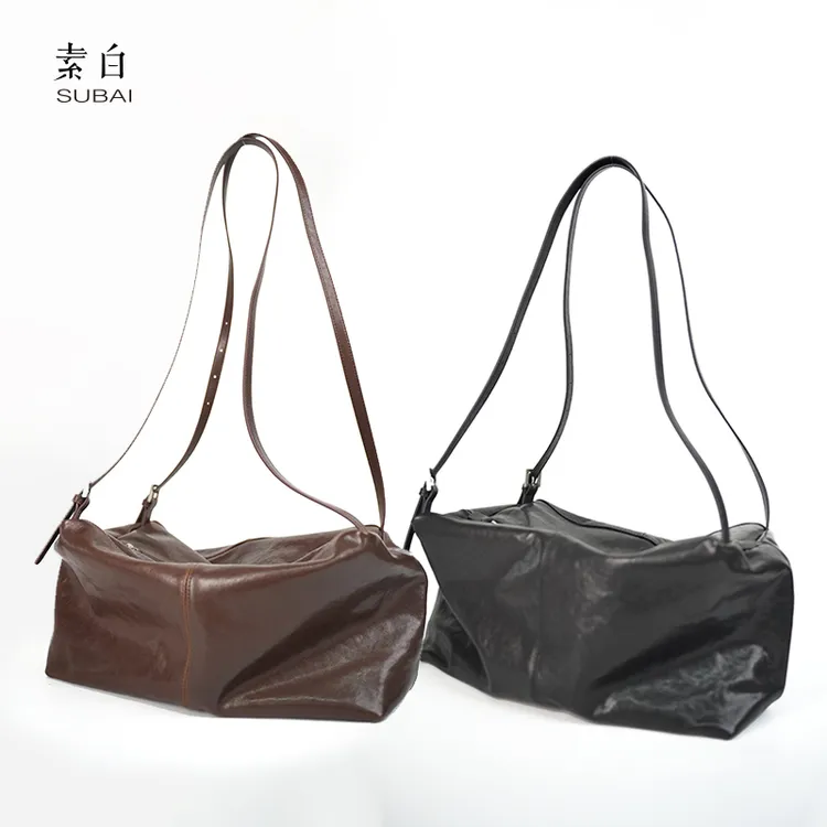 松弛感大容量肩带可调节单肩包802886