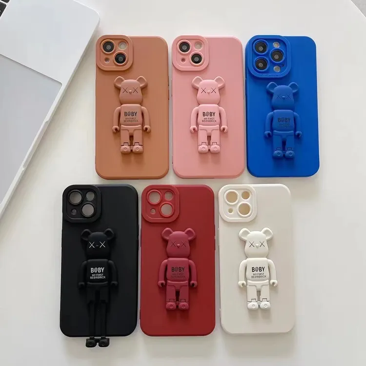 暴力熊拉伸支架适用12苹果13手机壳11防摔/潮牌7手机保护套全包式