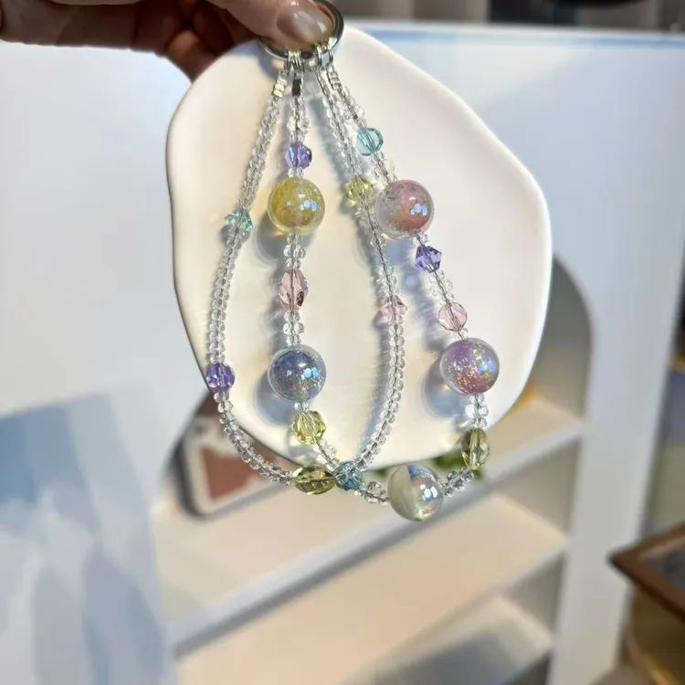 清川原创（非主图款）手机链小众手工设计油画星星小短链手机挂绳