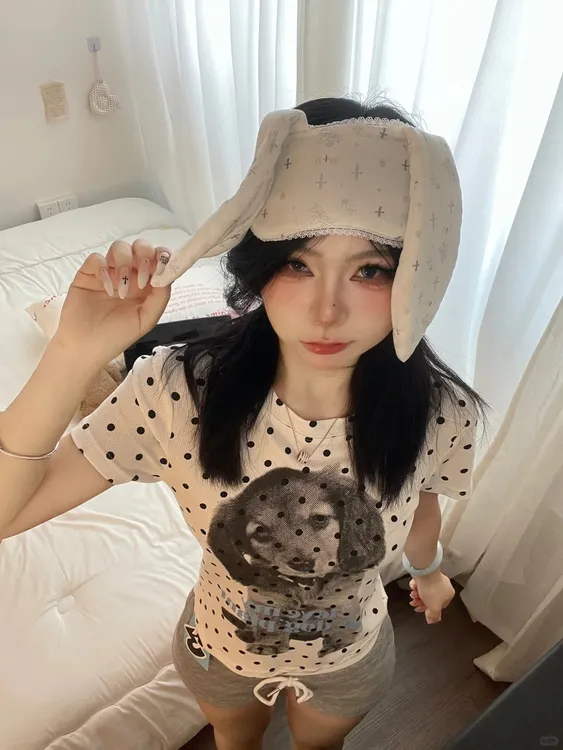 【波点小狗】韩系甜辣风字母印花短袖睡衣女夏季新款短裤家居服套装