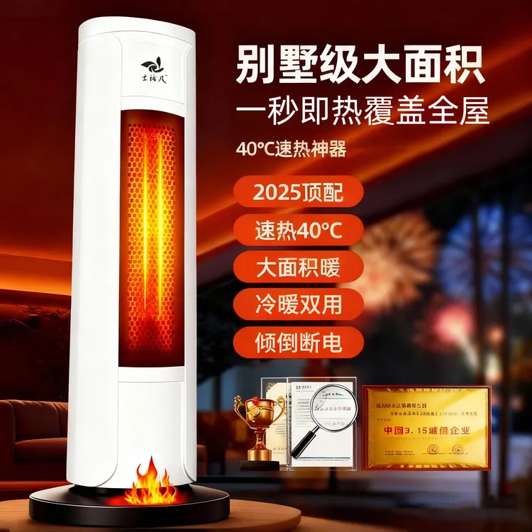 立式暖风机室内客厅冷暖两用省电暖风机电暖器家用烤火炉取暖家用
