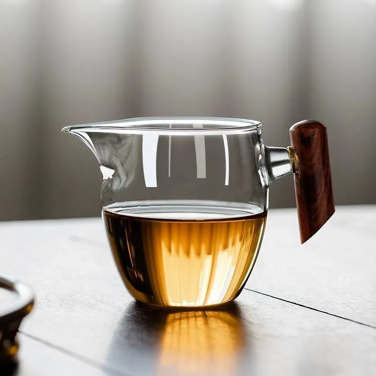 木柄玻璃公道杯加厚高档2025新款高硼硅泡茶海过滤大小分茶器茶具
