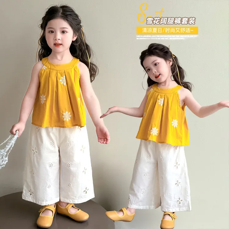 女宝宝套装夏装2025新款儿童炸街超好看两件套女童夏日小女孩衣服