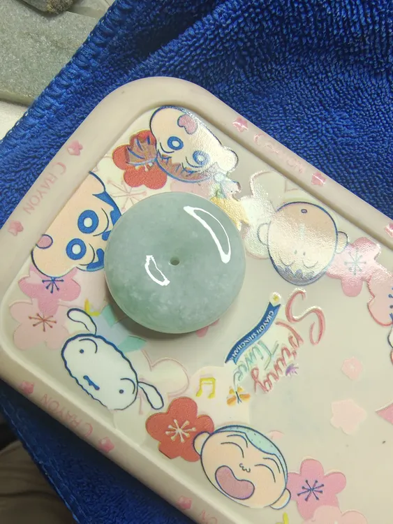 缅甸翡翠A货晴底平安扣