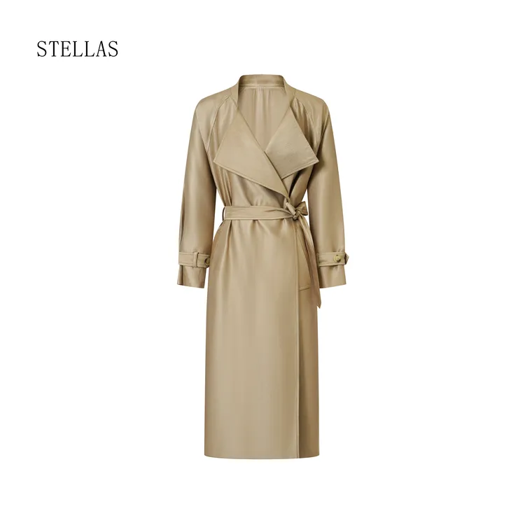 STELLAS【松弛有型】飒爽英姿 显高又显瘦中长款风衣外套