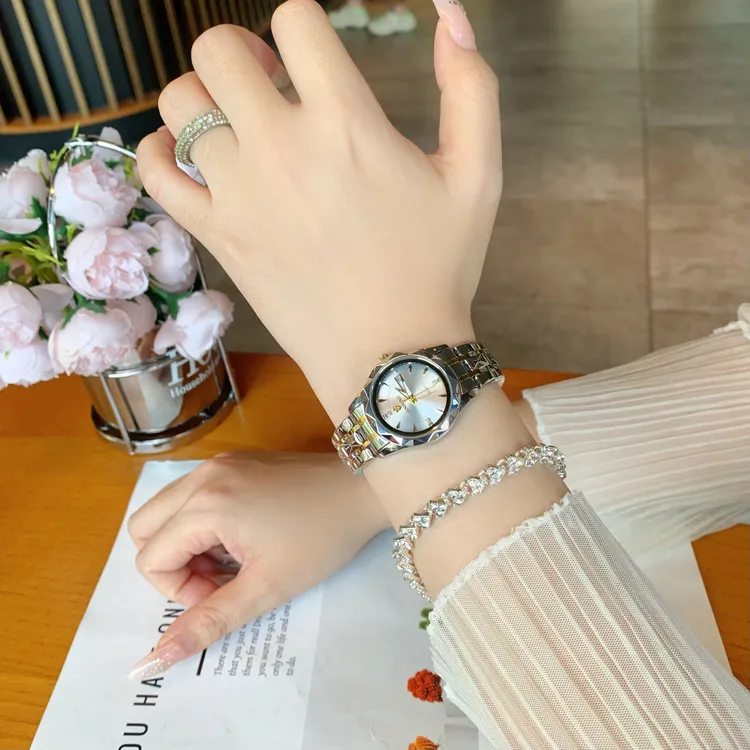 BINBOND*女士双日历带夜光新款小圆表经典时尚高档轻奢防水腕表