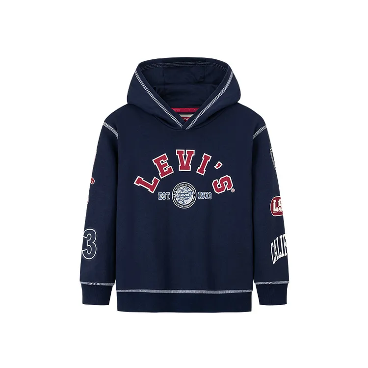 【官方旗舰】Levi's李维斯童装长袖男女童印花套头休闲运动卫衣N290