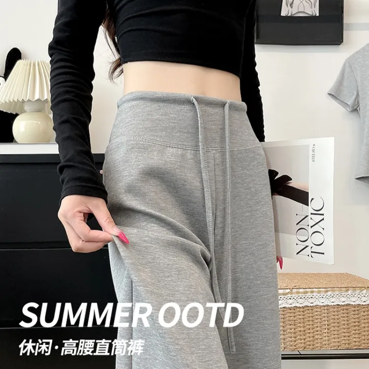 秋冬款孕妇裤孕期显瘦加绒阔腿裤无托腹秋季外穿宽松垂感孕妇裤子