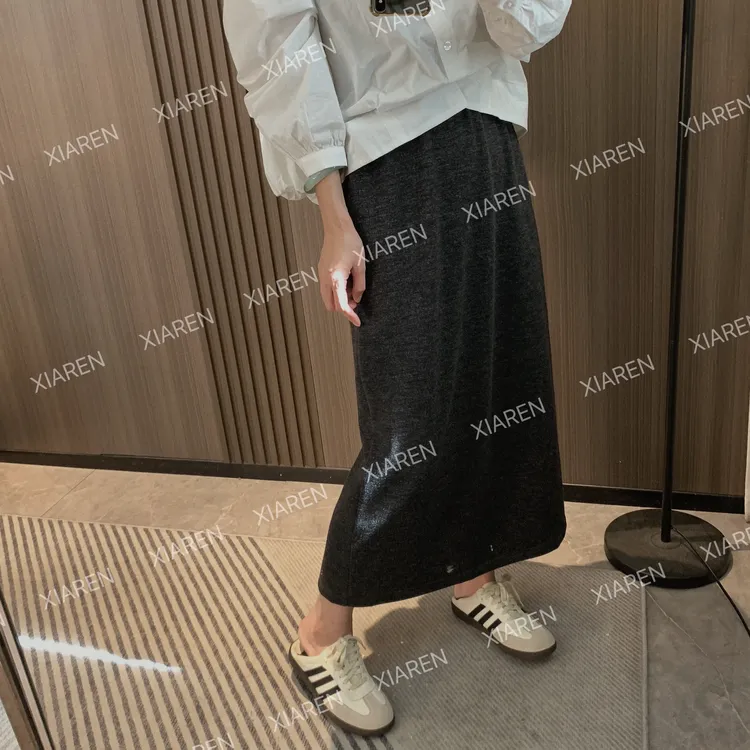 XIAREN【极简磨毛半身裙】早秋新款半身裙女款洋气减龄裙子休闲百搭
