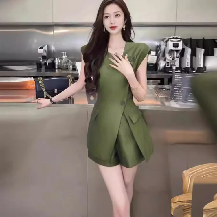 小众设计感上衣短裤两件套女装夏装搭配一整套装新款