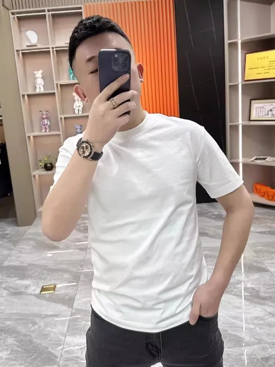 夏季经典纯色打底短袖圆领男士男装时尚潮流修身净版纯棉T恤