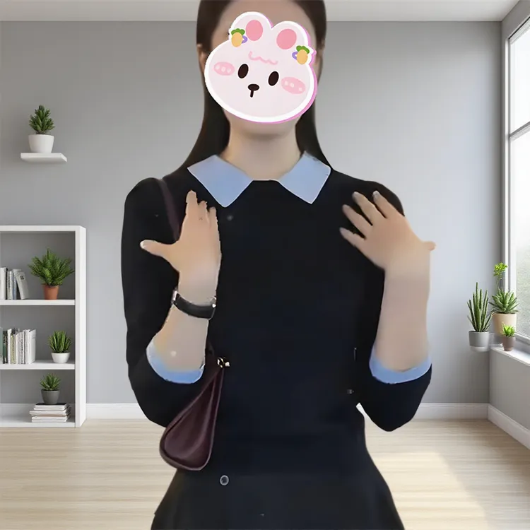 撞色长袖polo针织衫女2025秋季休闲内搭打底修身显瘦减龄气质上衣