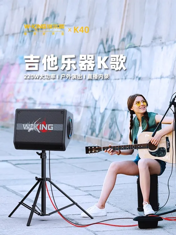 维尔晶K40户外蓝牙K歌音响家庭K歌音响套装3D环绕户外音响