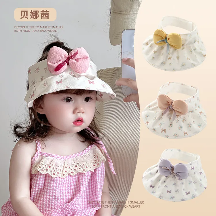 Beinaqian/贝娜茜婴儿帽子夏季薄款宝宝女防晒遮阳帽婴幼儿空顶帽