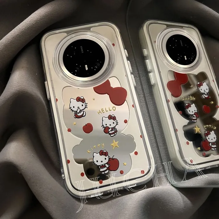 波点镂空kt猫适用华为mate70pro+手机壳卡通可爱HUAWEImate60女款