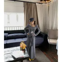 【温莎往事】假两件条纹连衣裙设计感长裙4400