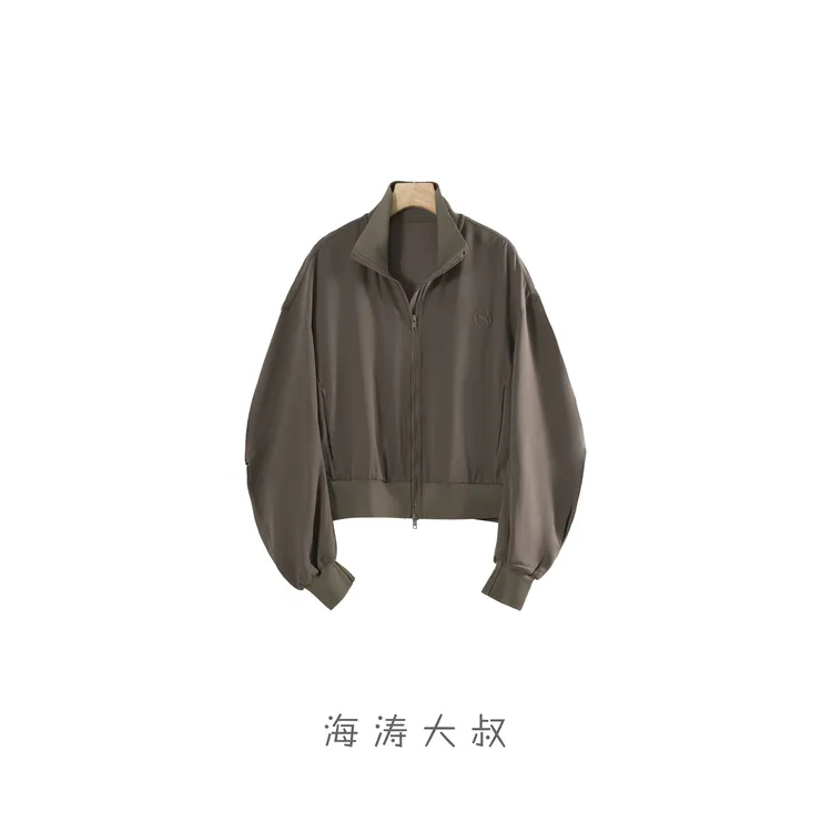 【海涛大叔】奢旅系列-醋酸香蕉袖休闲运动夹克