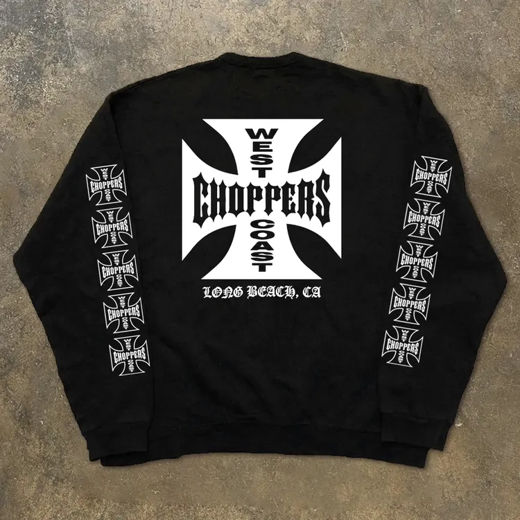 重磅260g纯棉！美式复古vintage高街潮流小众无帽长袖t恤男女上衣