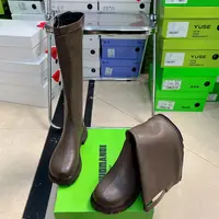 720   秋冬新款时尚百搭圆头时装长靴加绒 