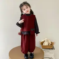 春秋季新款洋气女童2025可爱甜美马甲衬衣套装儿童女宝宝秋装外穿