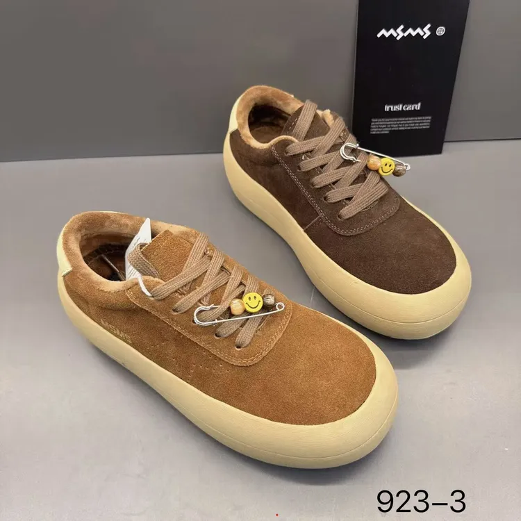 玛莎玛索秋冬新款加绒923-3时尚百搭低腰二棉休闲板鞋网红女鞋
