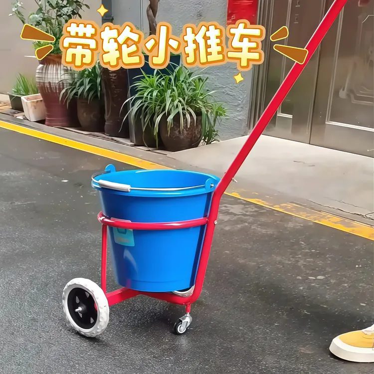手拉式小推车家用桶装水专用静音轮倒垃圾泔水车省力拉水小车落地