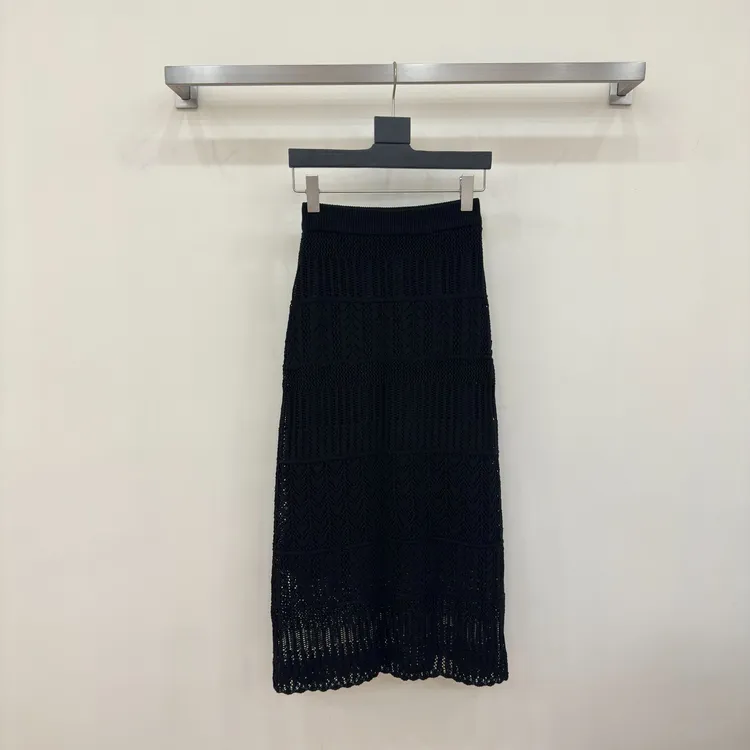 【西西高定】夏日度假风手工编织镂空百搭半身裙