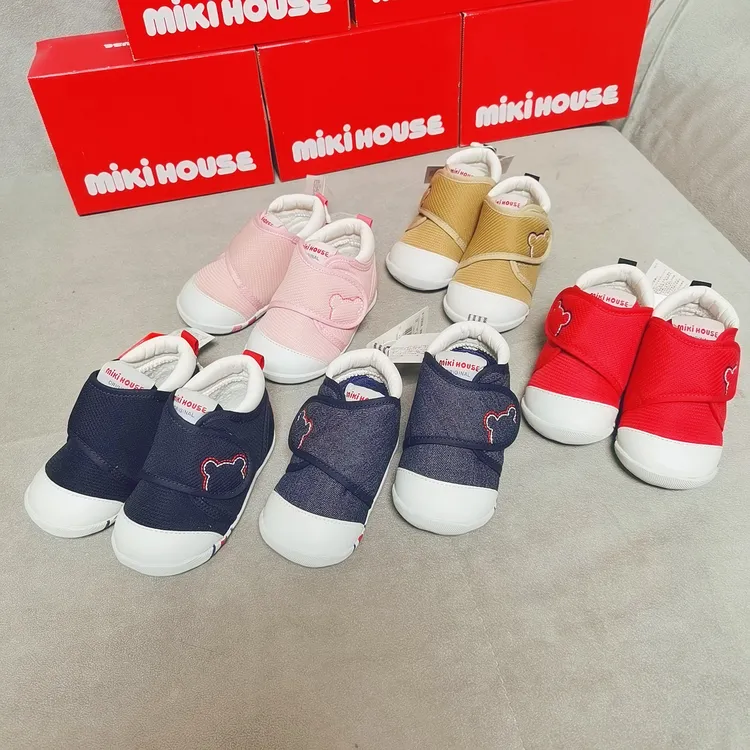 预售日单童鞋 纯原款 MK一段宝宝魔术贴学步鞋硫化底鞋网面帆布鞋